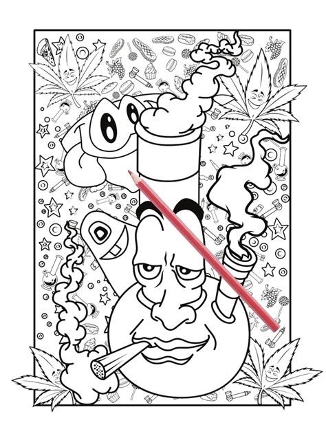 Pothead Printable Stoner Coloring Pages